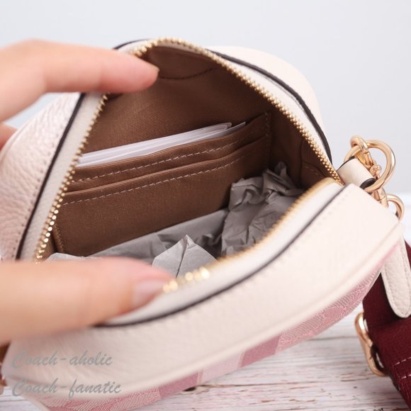 NWT Coach C7978 Mini Dempsey Camera Bag In Signature Jacquard With Coach Patch - Picture 11 of 12